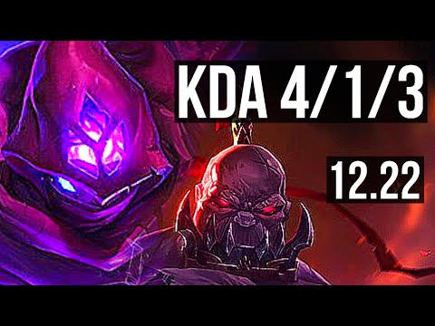 MALZAHAR vs SION (MID) | 4/1/3, 900K mastery | KR Diamond | 12.22