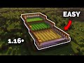 Minecraft How to Make an EASY Semi-Automatic Crop Farm 1.18+ Tutorial