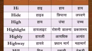Learn Dictionary in English Hindi & Marathi