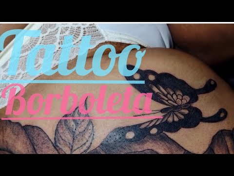 Tattoo de borboleta rosas floral Leo Colin Colin Tattoo