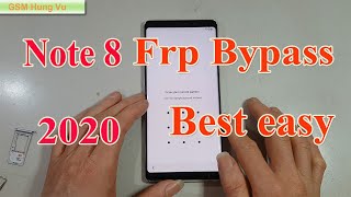 Samsung Note 8 SM-N950 Frp Bypass 9.0 Solution 2020 without Pc/APK.