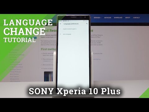 How to Change Language on Sony Xperia 10 Plus - List of Languages