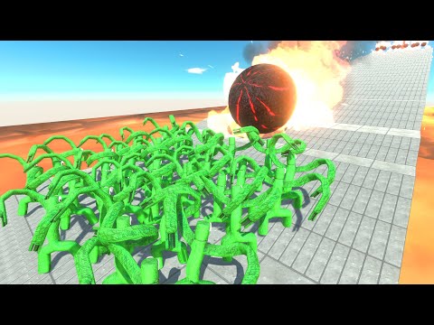 Giant Stairs Challenge | Rainbow Friends Green vs Giant Invertebrates - Animal Revolt Battle ...