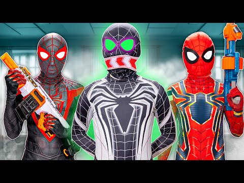TEAM SPIDER-MAN vs BAD GUY TEAM | RESCUE WHITE HERO From BAD-HERO ( Live Action )