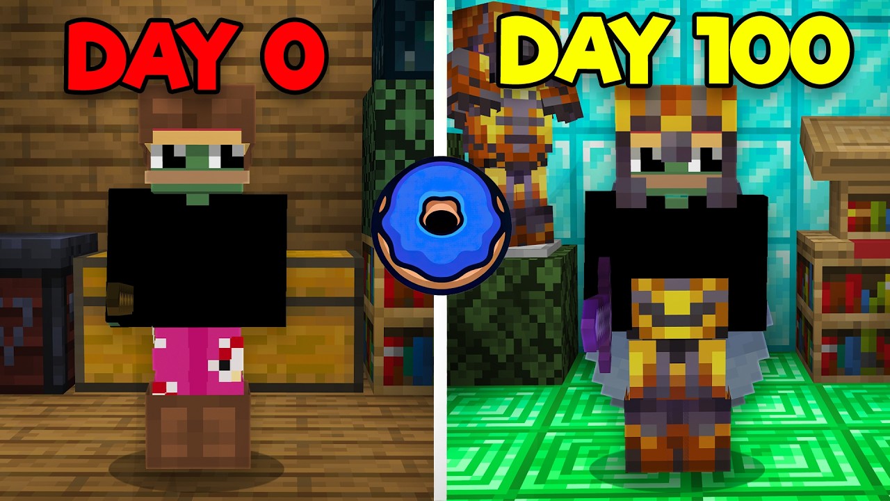 I Spent 100 Days Raiding Bases on The Donut SMP