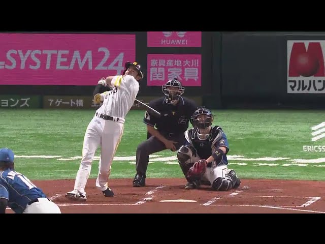 【1回裏】ホークス・柳田 17試合連続ヒットはド派手な豪快弾!! 2018/5/12 H-F