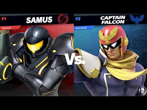 Samus vs Captain Falcon (Smash Ultimate Fight)