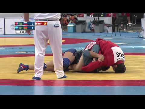 SAMBO WC 2016 100kg  MIKHALYLIN VYACHESLAV RUS   KAZUSIONAK ANDREI BLR