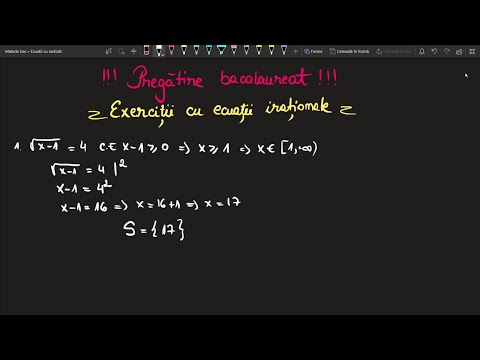 Irrational equation exercises/Recapitulation of bac exercises/Online mathematics meditations