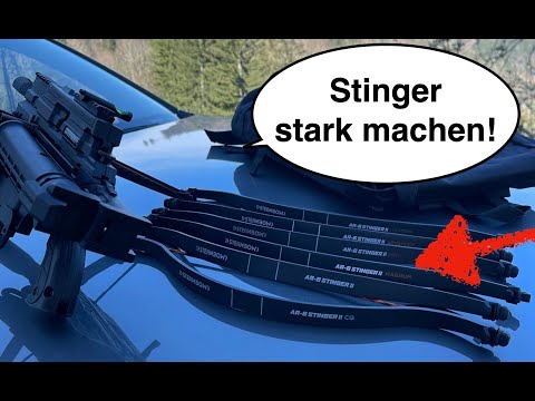 Extremely powerful Stinger bows in the shooting test - 120 lbs limb and co.