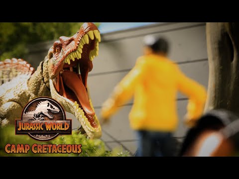 Jurassic World: Camp Cretaceous | Spinosaurus Showdown | @MattelAction