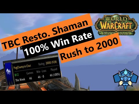 [TBC] 100% Win Rate 3v3 Shadowplay Arena, Resto. Shaman POV (3v3)