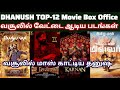 Dhanush Top - 12 Movie Worldwide Box Office Collection | Captain Miller Box Office Collection