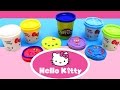 Hello Kitty Dough Pack with Molds and Shapes Play Doh Hello Kitty Figures Peppa Toys Kit Plastilina