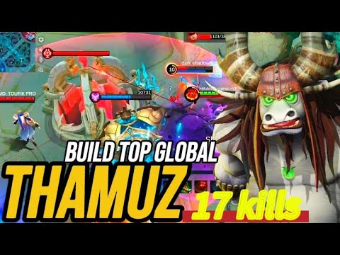 THAMUZ || 17 kills + legendary || Attack speed & Life steel || Build top global #mlbb 