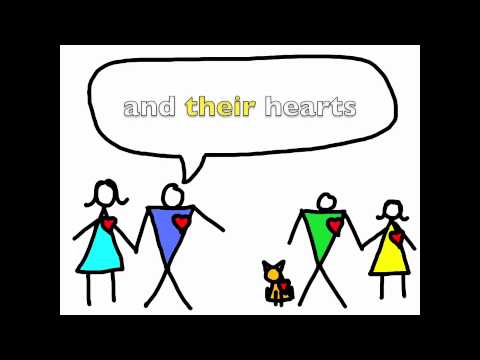 Possessive Adjectives Song -  "My Heart and Your Heart" -  Rockin' English