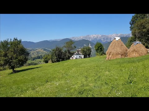 Presentation in Romania, the village of Magura, Brașov county, with hills and mountains! [4k]