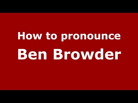 How to pronounce Ben Browder (American English/US) - PronounceNames.com