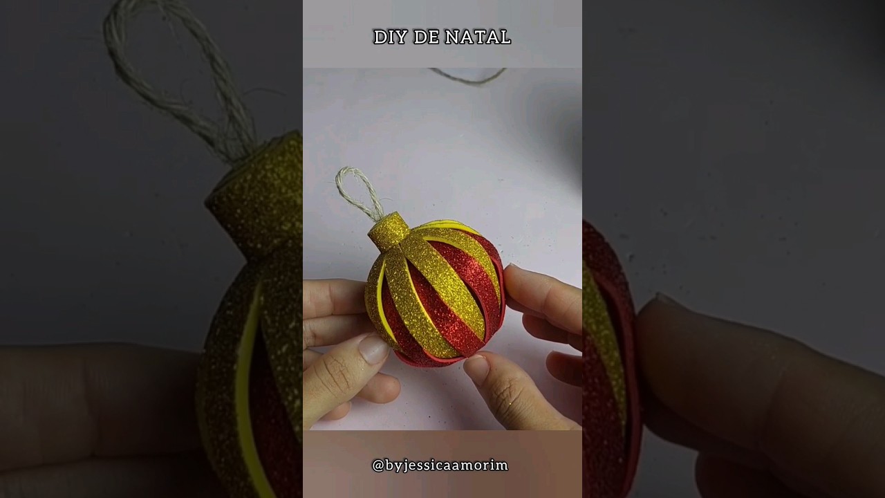 Enfeite de Natal com E.V.A. de glitter #façavocêmesmo