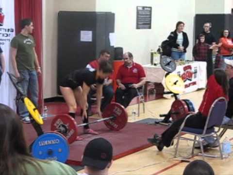 Laura Monroe 130kg Deadlift @ 60kg (286.5 lbs @ 132#) (2011)