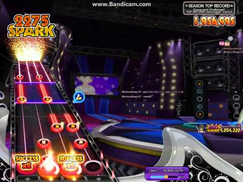 Audition Guitar Mode No Brain Fascinated By Me / You Fall In Me Lv. 4 ( Crazy ) With Flame Out