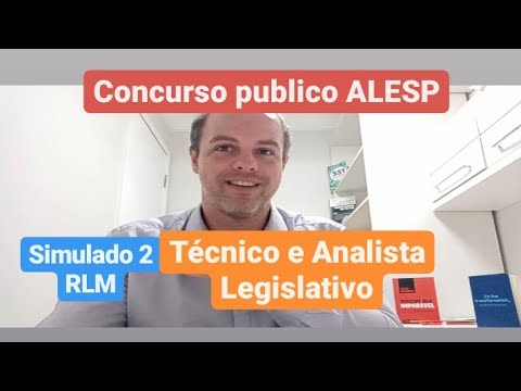 Concurso publico ALESP simulado 2 RLM técnico e analista legislativo questões Vunesp