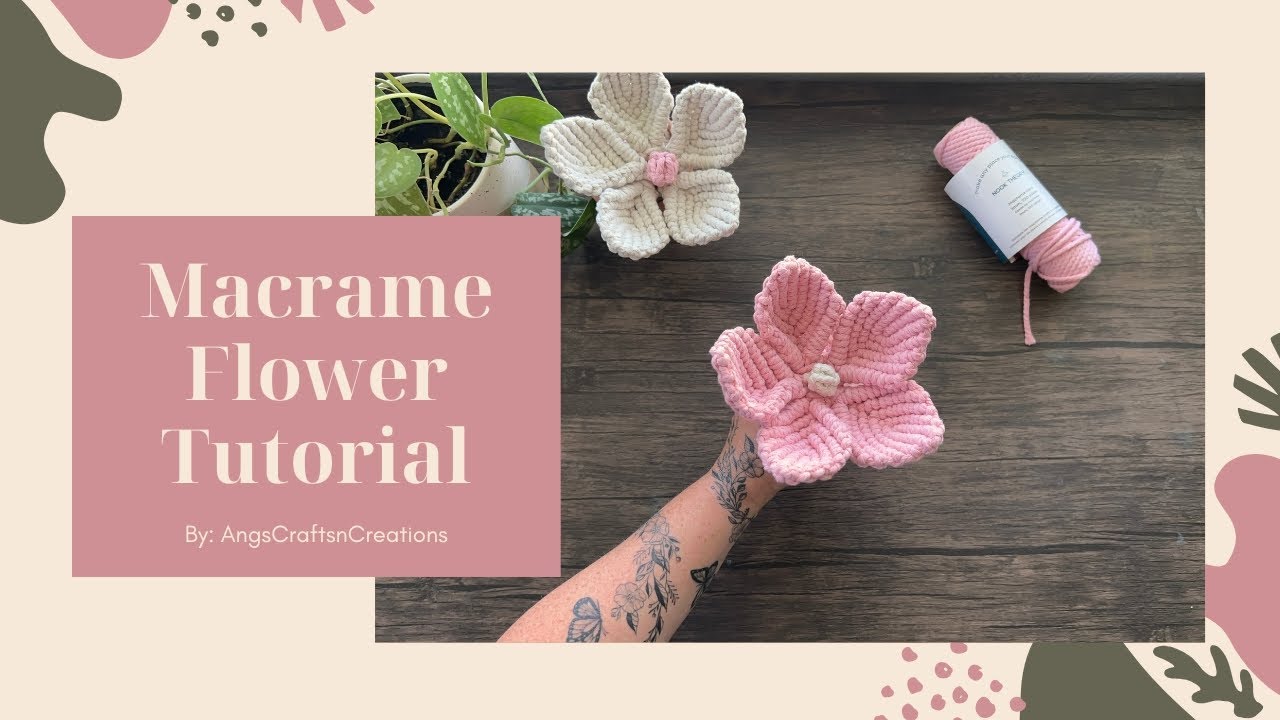Macrame Flower Tutorial: 5 Petal Flower Tutorial