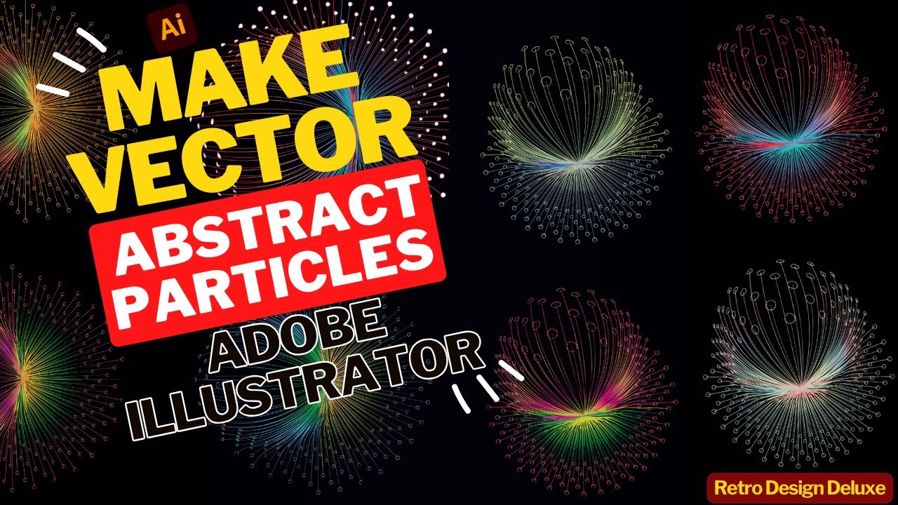 Make Vector Abstract sprinkle Particles Using Adobe Illustrator | Geometric Shape Dot Artwork