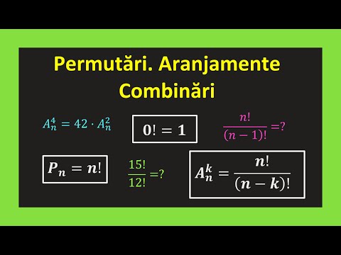 Permutari aranjamente combinari de n luate cate k formule clasa 10 Exercitii(Invata Matematica Usor)