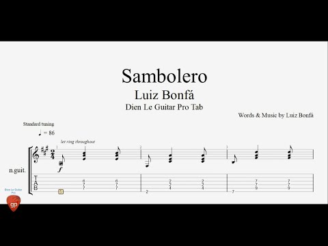 Luiz Bonfá - Sambolero - Guitar Tabs
