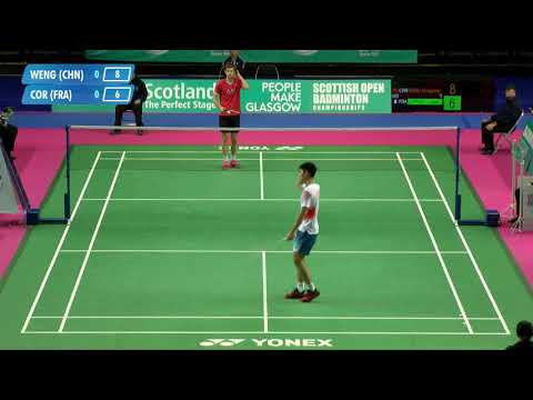 Men’s singles | Weng Hongyang (CHN) v Lucas Corvee (FRA) | Scottish Open 2018 - Day 1