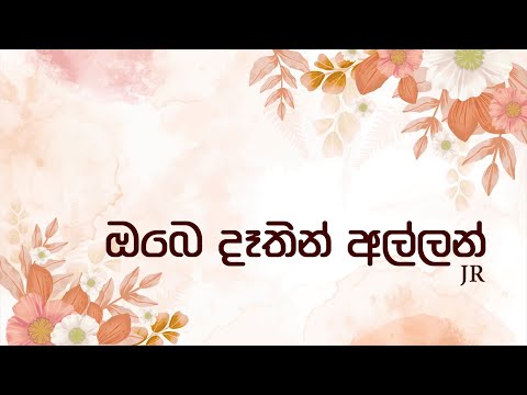 Obe Dathin Allan |Jaanu | (ඔබෙ දෑතින් අල්ලන් ) | JR | Official Lyrics Video