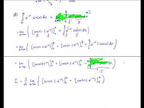 Übungsblatt Uneigentliche Integrale und Anwendungen - Aufgabe 1 d-e