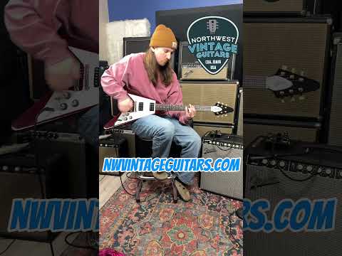 *Video* Gibson Yamano '67 Reissue Flying V Cherry Red - 1995 image 24