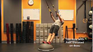TRX Suspension Trainer - Bosu Feet Elevated Row