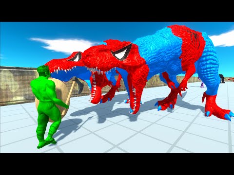 2x SPIDERMAN T-REX DEATH RUN