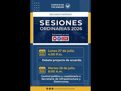 28 DE JULIO 📍 Control Político Secretaría de Infraestructura y Deterconsa.