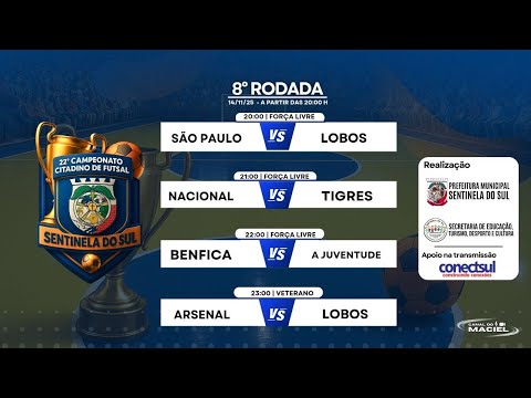 8° RODADA | CAMPEONATO CITADINO DE FUTSAL | SENTINELA DO SUL