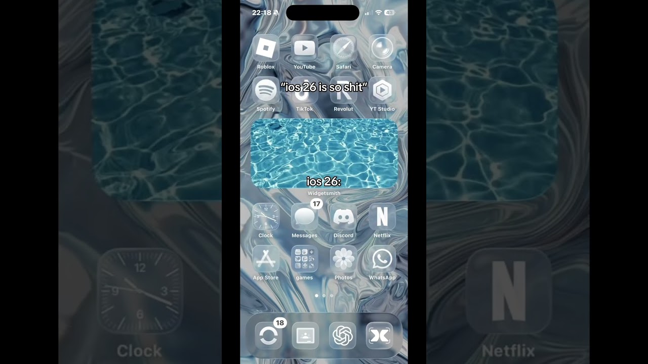 ios 26 is fire idgaf🔥🔥 #ios #iphone #apple #viral #core