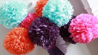 How To DIY Paper Pom Tutorial  Decorations that im
