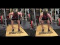 lifting weight.