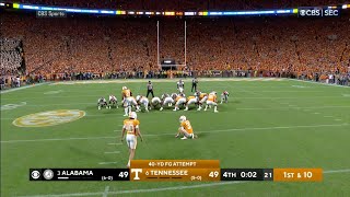 AMAZING game-Winning field goal Alabama vs Tennessee