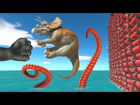 Gorilla punch on TNT - Animal Revolt Battle Simulator