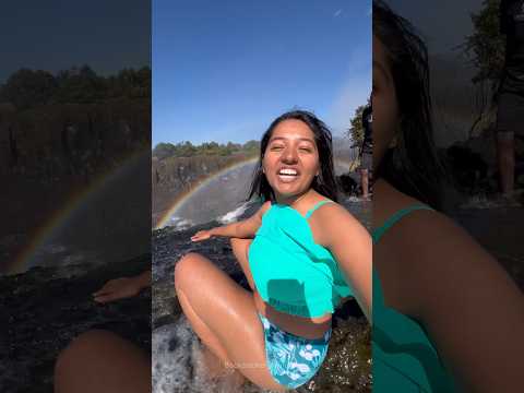 Victoria falls 🌈 #travel #victoriafalls #vlog #bluehair