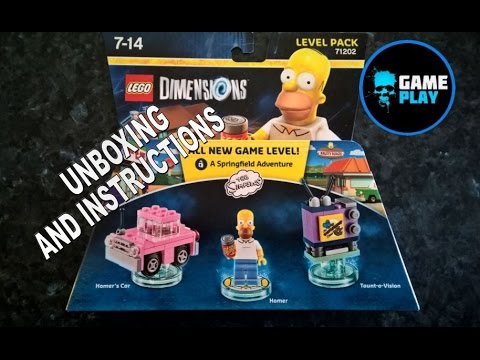 Lego Dimensions The Simpsons Level Pack Unboxing And Instructions