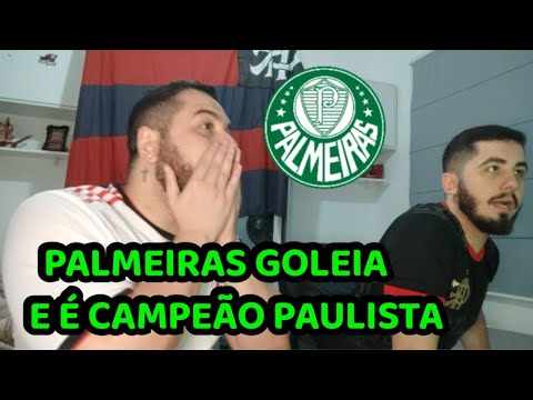 REACT MELHORES MOMENTOS PALMEIRAS 4X0 ÁGUA SANTA - PALMEIRAS CAMPEÃO PAULISTA COM GOLEADA