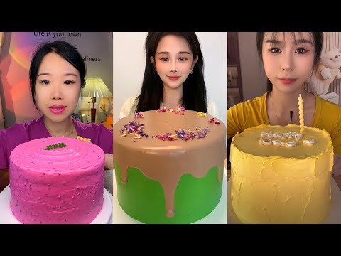 ASMR Creamy Cake Dessert Mukbang 🍰(Eating Sounds) 무스 케이크 먹방
