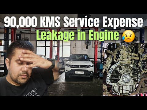 Maruti Brezza 90,000 Km Service Cost 😱 Most Expensive + Oil Leakage 😭