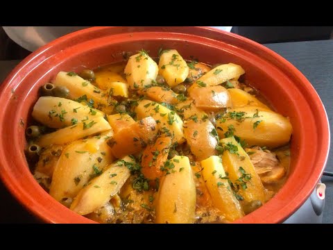 Recette Tajine de poulet au citron confit et olives