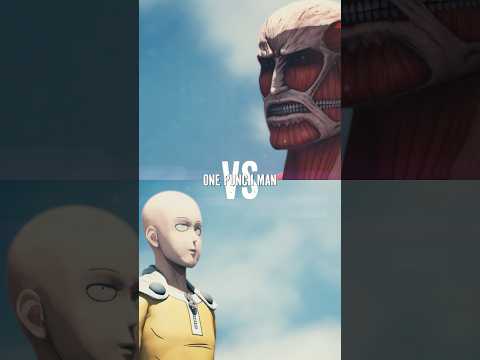 Colossal Titan vs One Punch Man: Who Wins? 🤔 | #onepunchman #attackontitan